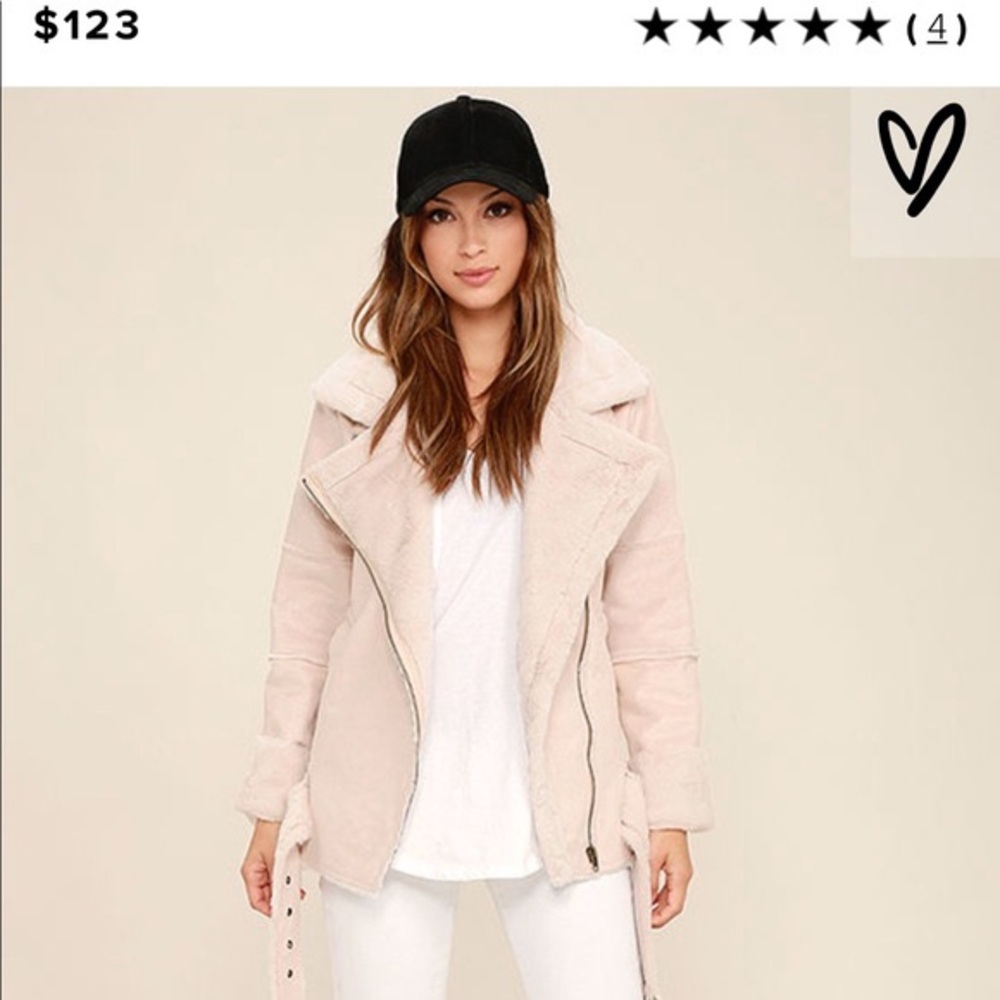 NOT FOR SALE - J.O.A Blush Pink Sherpa Coat